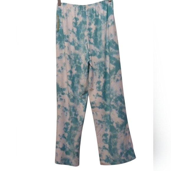 Melissa Paige -NWT, Women Size PS, Tie dye Palazzo Wide Leg Boho Turquoise Pants - Picture 5 of 9